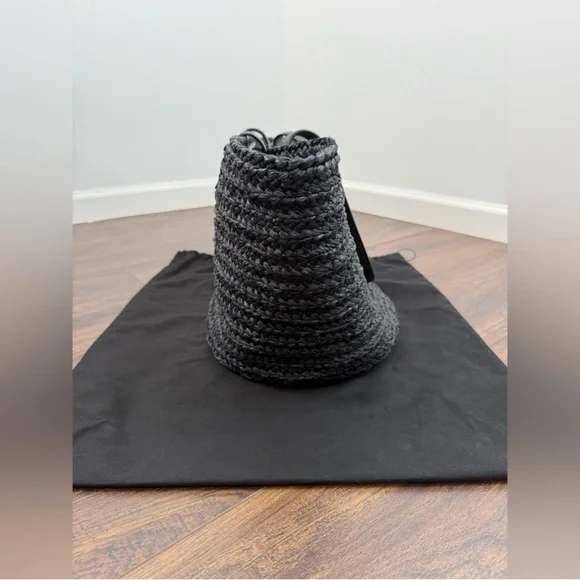 Saint Laurent Panier Medium Shopping Tote Bag in Black Raffia - Picture 3 of 10